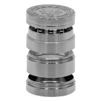 Grace Glass Grinder Pollinator - mit Blatt & Amsterdam Schriftzug D:40mm - anthrazit