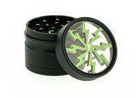 Thorinder Mini - Pollinator/Sieb Grinder H:42mm D:50mm - Farbe: Schwarz/Grün