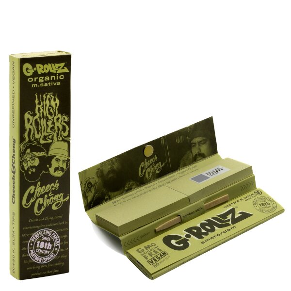 G-Rollz - unbleached - Cheech & Chong Medicago Sativa - King Size Slim - 50 Blättchen + 50 Filtertip