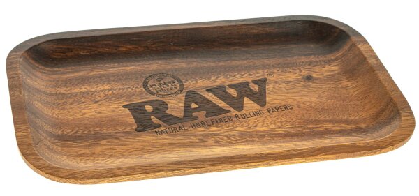 RAW Rolling Tray "Wood" aus Holz 27,5x17,5cm - Small