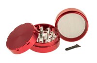 Pollinator Alugrinder "Coloured" 4 tlg. H:40mm D:50mm - Rot