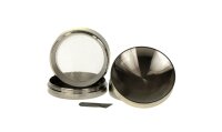 Metall Pollinatorgrinder 4tlg. - Konkav - D:63mm H:43mm - Grau