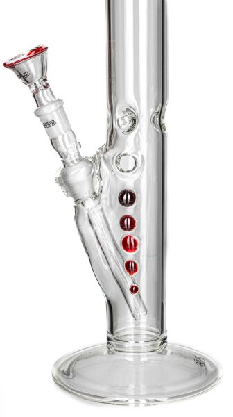 G-Spot Zylinder Eis Farbpunkte H:50cm D:50mm WS:5mm NS:18,8er Panzerschliff - Rot