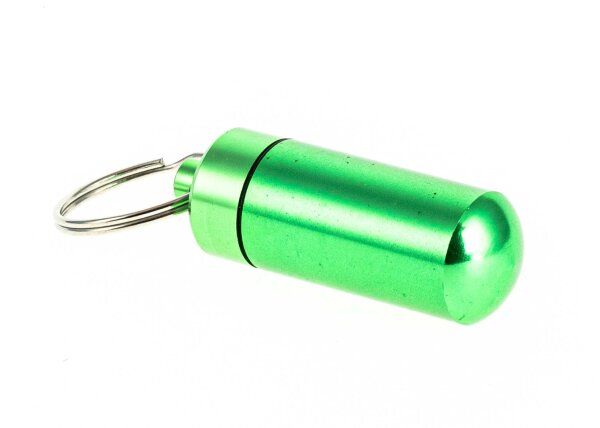 Pulverdose/Pillendose aus Metall H: 4,3cm - Grün