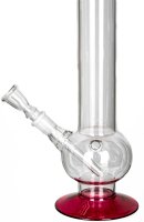 Amsterdam Bouncer Glasbong 18,8er - Bowl - Rot/Klar mit...