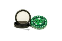 Super Heroes Pollinatorgrinder 4tlg. - D:63mm H:40mm - Hanf Motive Schwarz/Grün