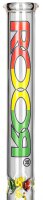 ROOR Glasbong 18,8er H:45cm WS:3,2mm; Bong 3,2mm Rasta Style
