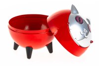 Angelo Klappaschenbecher "Katze" - Rot - D:9,0cm