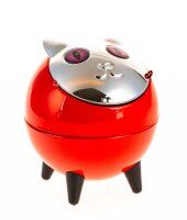 Angelo Klappaschenbecher "Katze" - Rot - D:9,0cm