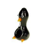 Glaspfeife/Handpfeife "Pinguin" - Schwarz L:75mm