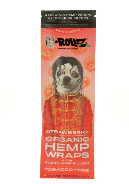 G-Rollz - POP Hanf Blunt - Strawberry - 4 Stück + Maisfilter