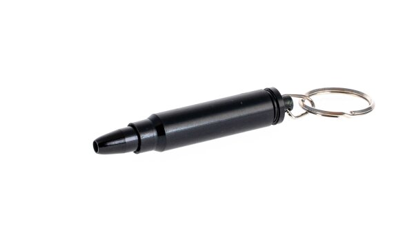 Metall Pfeife Patrone mit Schlüsselanhänger Schwarz