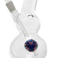 Greenline Glasbong - 14,5er H:26cm D:36mm - Peace mit Aufdruck