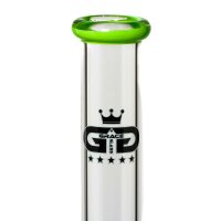 Grace Glass Glasbong - Big Baked Beaker Green - 2x Percolator - 18,8er H:55cm D:51mm WS:5mm