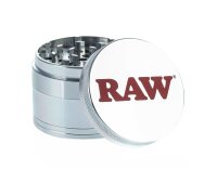 RAW Pollinatorgrinder D:56mm - Silber mit rotem Logo