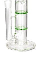 Black Leaf Glasbong 18,8er - Zylinder - 2x Honeycomb - H:46,5cm D:50mm WS:3,5mm - Grün - ICE