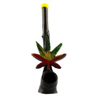 Purpfeife - Rasta Leaf - L:13cm