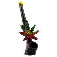 Purpfeife - Rasta Leaf - L:13cm