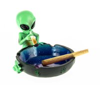 Figurenaschenbecher "Stoned Alien" 12x12x8,5cm
