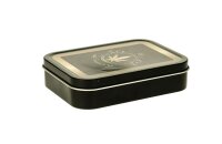Metalldose - Hemp Gold - 112x82x26mm - Schwarz mit Aufkleber