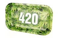 Rolling Tray 420 Hanfblätter - 27x16x1cm - Small