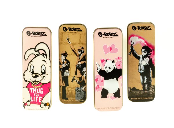 G-Rollz Metalldose - Banksy´s Graffiti - 12x4x2,5cm