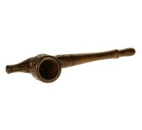 Holzpurpfeife - mit Kickloch geschnitzt L:15cm - Hellbraun