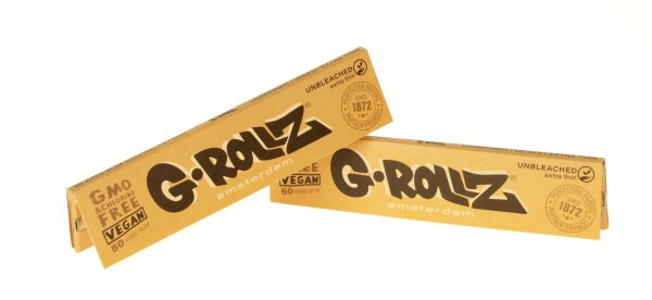 G-Rollz - unbleached - King Size Slim - 50 Blättchen