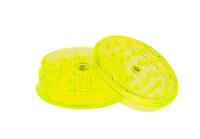 Acrylgrinder D:60mm mit Magnet und Kräuterfach - Gelb