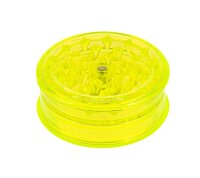 Acrylgrinder D:60mm mit Magnet und Kräuterfach - Gelb