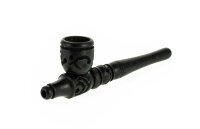 Holzpfeife Farbe: Schwarz schraubbar L: 13cm geschnitzt