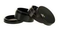 Black Leaf Pollinator Grinder 4tlg - "Gigant" D:90mm H:70mm - Schwarz
