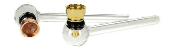 Glaspfeife Öl-Pfeife mit Steckkopf L:12,5cm