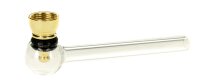 Glaspfeife Öl-Pfeife mit Steckkopf L:12,5cm