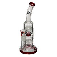 Grace Glass Glasbong 18,8er - Recycler Doubble Bubble Red...
