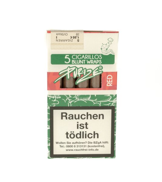 Purize - Cigarillos - Blunt Wraps - Red (Kirsche) - 5 Stück