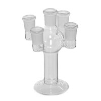 Glaskopfständer für 5x 18,8er Köpfe H:15,5cm