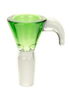 Glaskopf 14,5er - konisch mit Henkel - Grün/Klar
