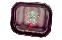 Rolling Tray - Octopus mit Bong (Lila) - 18x14x2cm - Mini