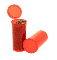 Kunststoffdose mit Pop Up Deckel - 48ml D:33mm H:70mm - Rot