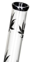 Leafline Glasbong Schwarzer Fuß+Mundstück H:...
