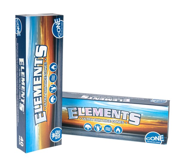 Elements Ultra Thin Rice Cones - King Size - 40 Stk.