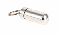 Pulverdose/Pillendose aus Metall H: 4,3cm - Silber
