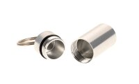 Pulverdose/Pillendose aus Metall H: 4,3cm - Silber