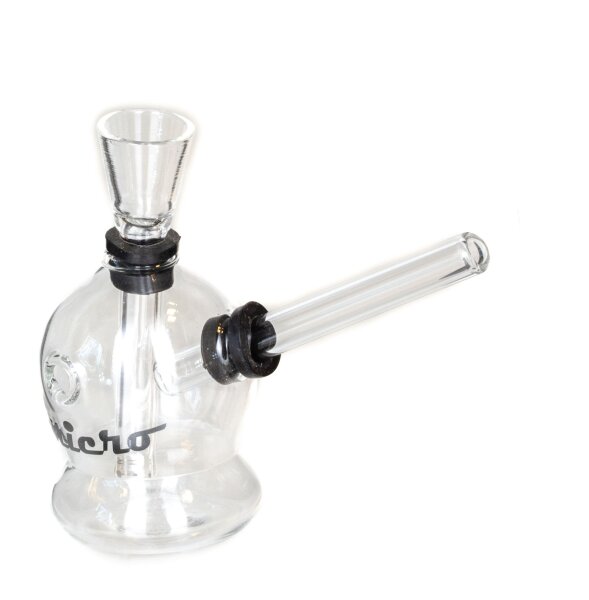 Micro Glasbong - mit seitlichem Ziehrohr H:10cm