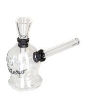 Micro Glasbong - mit seitlichem Ziehrohr H:10cm