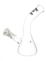 White Amsterdam Glasbong Beaker - 14,5er H:17cm D:25mm -...