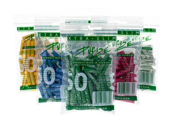 Purize Aktivkohlefilter - XTRA Slim - 50skt. - Grün