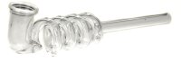 Glaspfeife / Glaskwaumm mit 1 Spirale L: 17cm