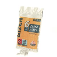 GIZEH Slim Filter + Aktivkohle - 6mm - 120Stk.